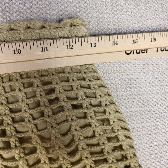 Chaudry KC Womens Bohemian Maxi Skirt Beige Cotton Blend Crochet Waist Size S - Picture 6 of 15